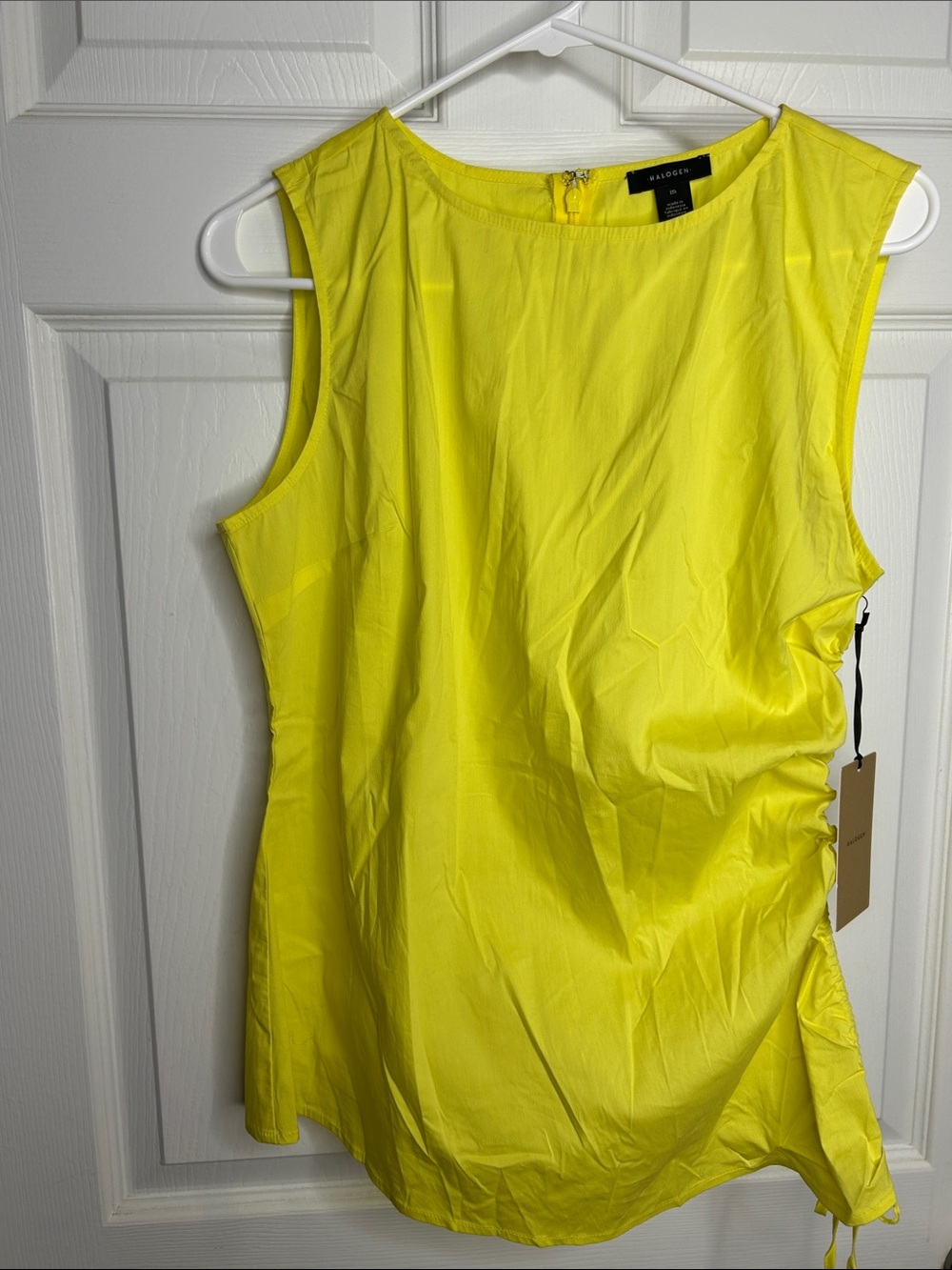 Halogen Bright Lemon Sleeveless Scoop Neck Top